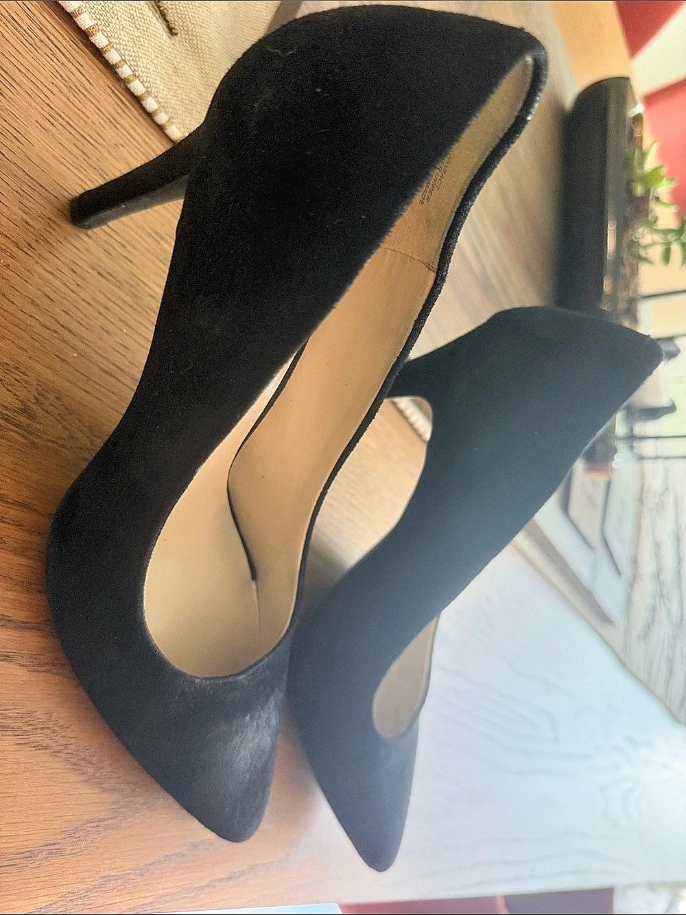 Nine West Flax Pointed Toe Pump Black Heels